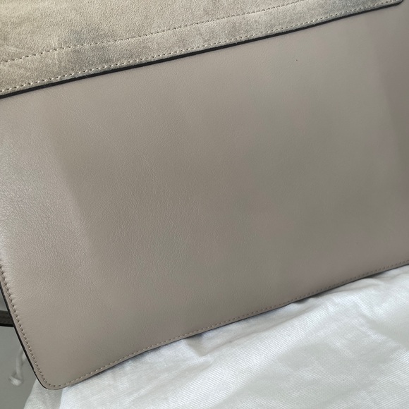 Chloe calfskin suede medium Faye shoulder bag Grey* authentic excellent conditio - Picture 12 of 14
